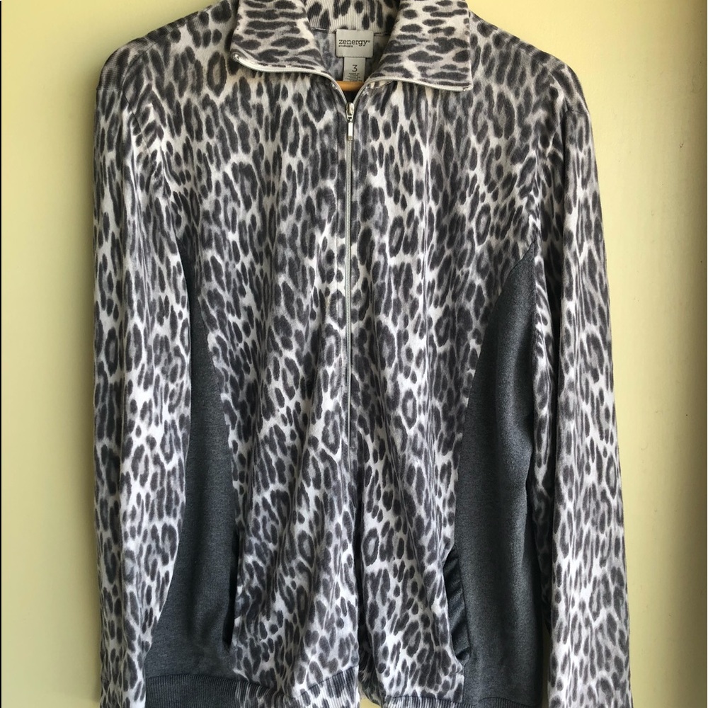 Zenergy by Chicos Womens Jacket Zip Size 3